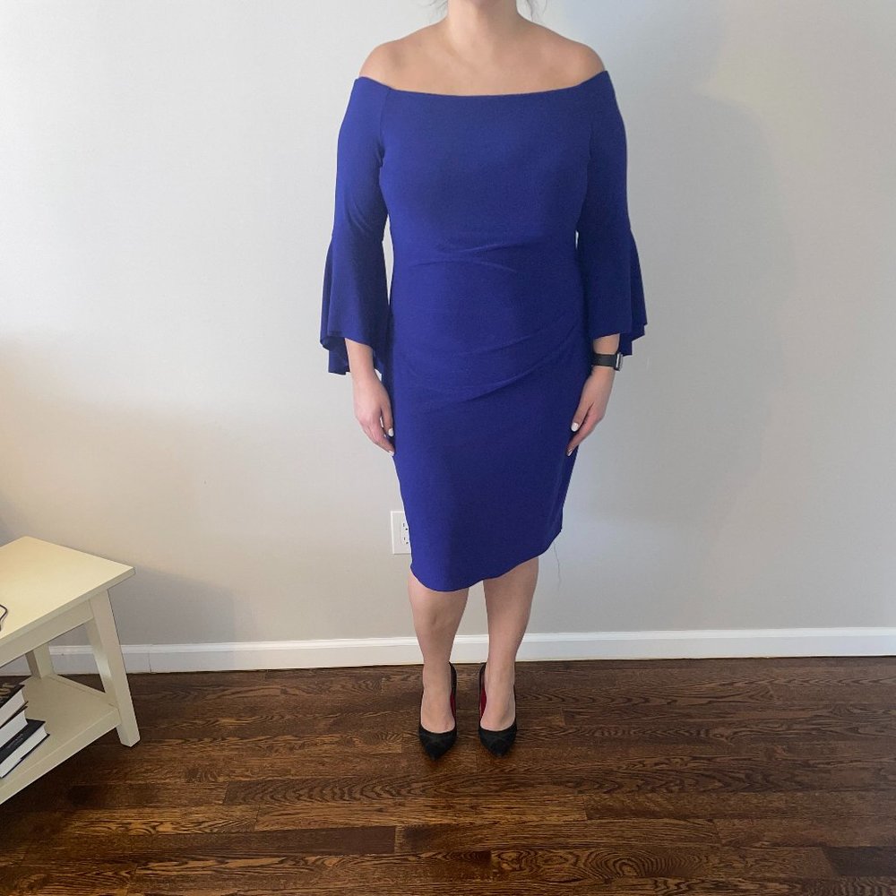 Ralph Lauren Off the Shoulder Sleeve Bell Dress